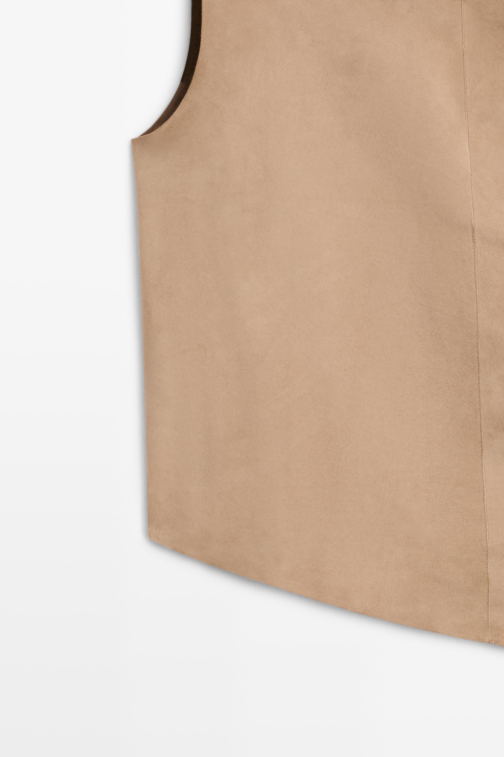 Asymmetric suede top - STUDIO